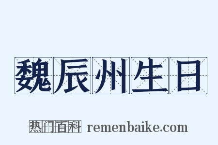 魏辰州生日是什么意思的图片